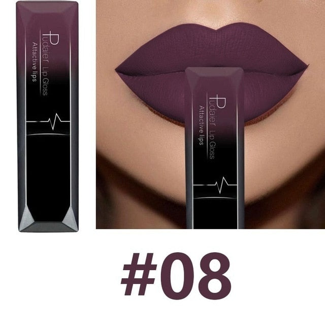 Waterproof Nude Matte Velvet Glossy Lip Gloss Lipstick Lip Balm