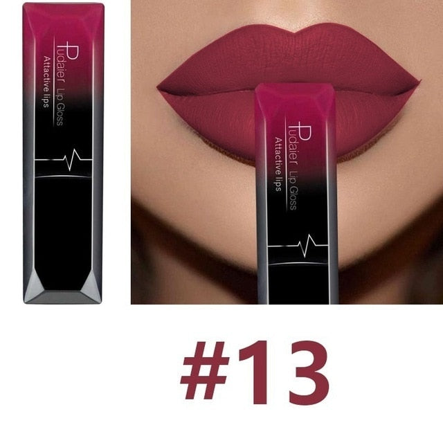 Waterproof Nude Matte Velvet Glossy Lip Gloss Lipstick Lip Balm