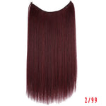Load image into Gallery viewer, Allaosify 24&quot; Invisible Wire No Clips In Hair Extensions
