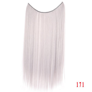 Allaosify 24" Invisible Wire No Clips In Hair Extensions