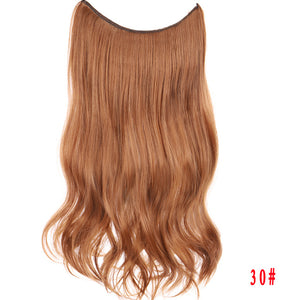 Allaosify 24" Invisible Wire No Clips In Hair Extensions