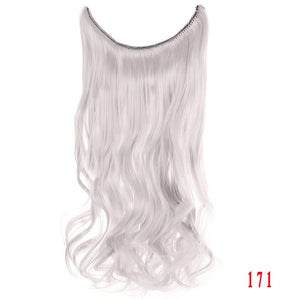 Allaosify 24" Invisible Wire No Clips In Hair Extensions