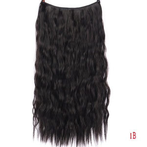 Allaosify 24" Invisible Wire No Clips In Hair Extensions