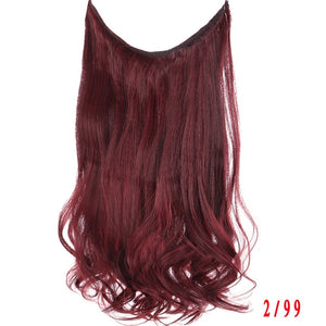 Allaosify 24" Invisible Wire No Clips In Hair Extensions