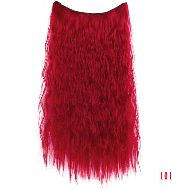 Allaosify 24" Invisible Wire No Clips In Hair Extensions