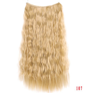 Allaosify 24" Invisible Wire No Clips In Hair Extensions