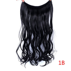 Allaosify 24" Invisible Wire No Clips In Hair Extensions