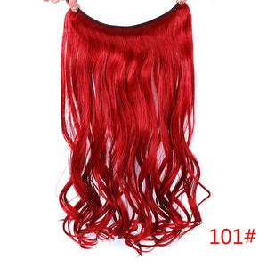 Allaosify 24" Invisible Wire No Clips In Hair Extensions