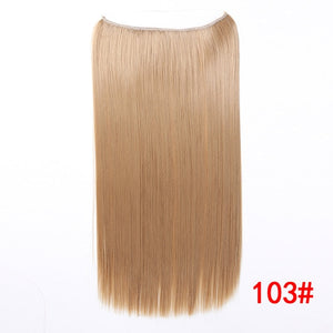Allaosify 24" Invisible Wire No Clips In Hair Extensions