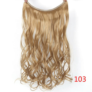 Allaosify 24" Invisible Wire No Clips In Hair Extensions