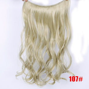Allaosify 24" Invisible Wire No Clips In Hair Extensions