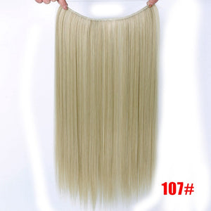 Allaosify 24" Invisible Wire No Clips In Hair Extensions