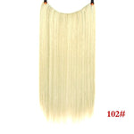 Load image into Gallery viewer, Allaosify 24&quot; Invisible Wire No Clips In Hair Extensions
