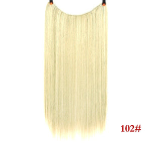 Allaosify 24" Invisible Wire No Clips In Hair Extensions