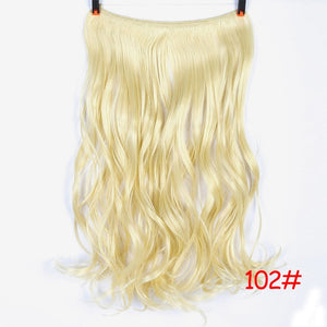 Allaosify 24" Invisible Wire No Clips In Hair Extensions