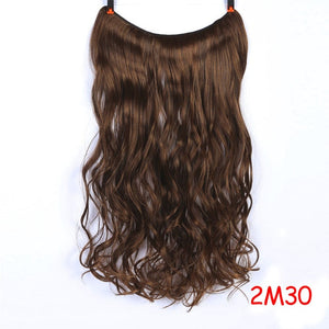 Allaosify 24" Invisible Wire No Clips In Hair Extensions