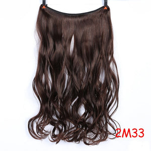 Allaosify 24" Invisible Wire No Clips In Hair Extensions