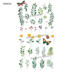 HXMAN Flower Temporary Tattoo Sticker Waterproof Fashion Women