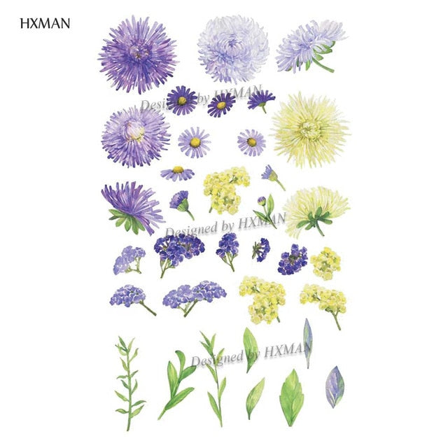 HXMAN Flower Temporary Tattoo Sticker Waterproof Fashion Women