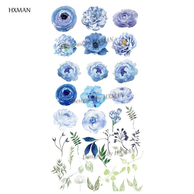 HXMAN Flower Temporary Tattoo Sticker Waterproof Fashion Women