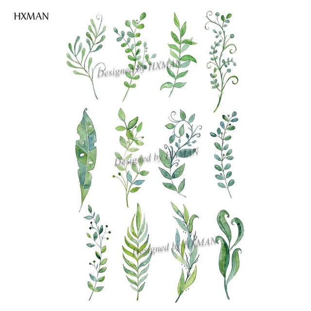 HXMAN Flower Temporary Tattoo Sticker Waterproof Fashion Women