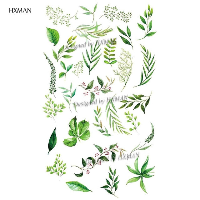 HXMAN Flower Temporary Tattoo Sticker Waterproof Fashion Women