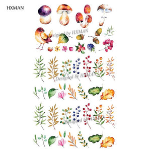 HXMAN Flower Temporary Tattoo Sticker Waterproof Fashion Women