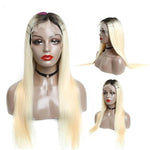 Load image into Gallery viewer, Honey Blonde Color Remy Brazilian Straight Lace Front Human Hair Wig
