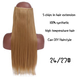 Load image into Gallery viewer, SHANGKE Hair 24&#39;&#39; Long Straight Women Clip in Hair Extensions
