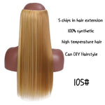 Load image into Gallery viewer, SHANGKE Hair 24&#39;&#39; Long Straight Women Clip in Hair Extensions
