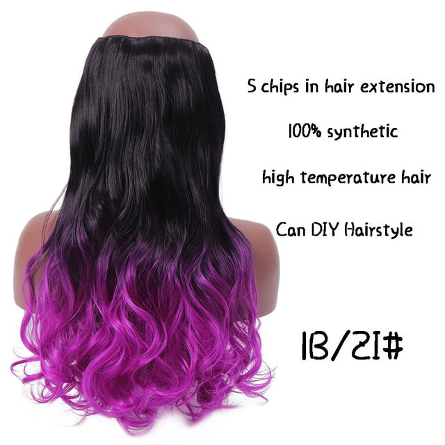 SHANGKE Hair 24'' Long Straight Women Clip in Hair Extensions