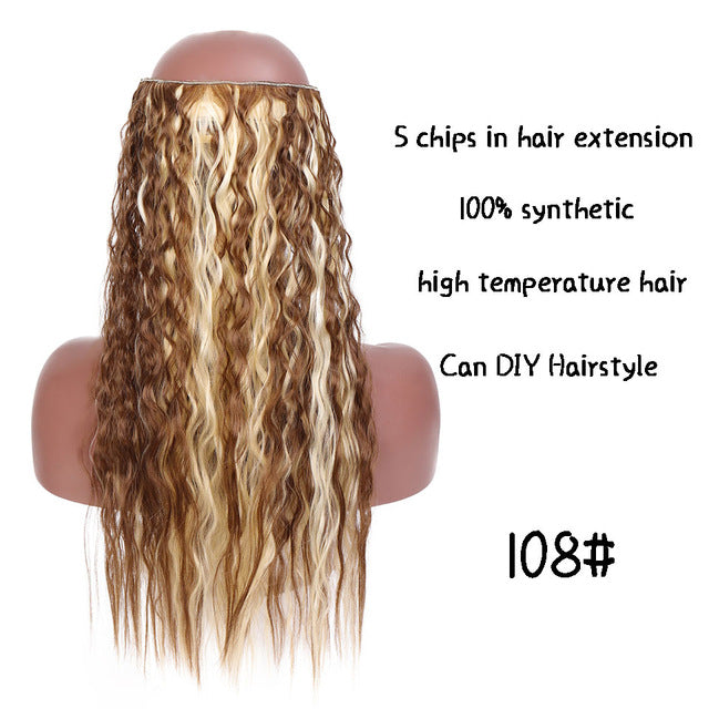 SHANGKE Hair 24'' Long Straight Women Clip in Hair Extensions