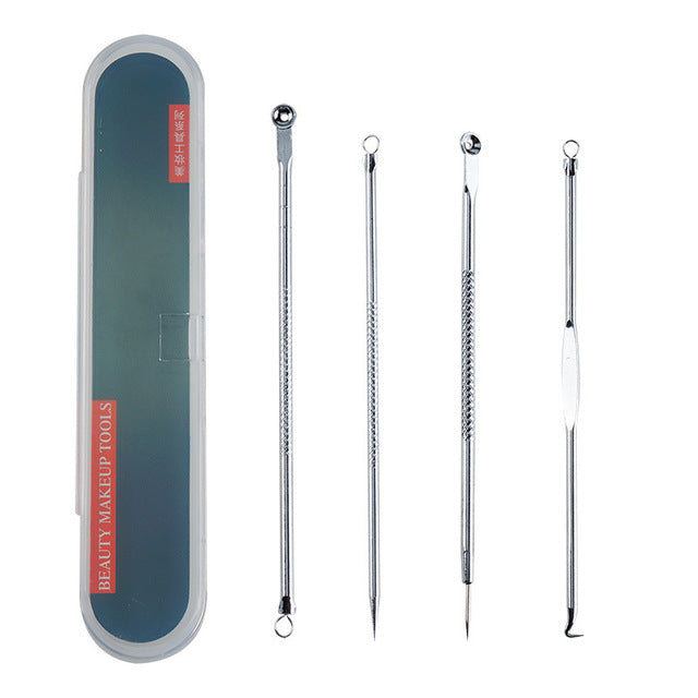 4PCS Blackhead Extractor de cravo Rose Gold Black Dots Cleaner