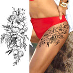 Load image into Gallery viewer, Purple Rose Jewelry Water Transfer Tattoo Stickers Women
