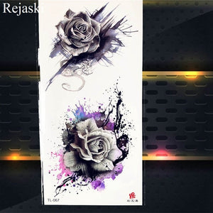 Purple Rose Jewelry Water Transfer Tattoo Stickers Women