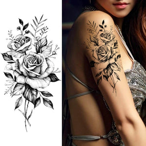 Purple Rose Jewelry Water Transfer Tattoo Stickers Women