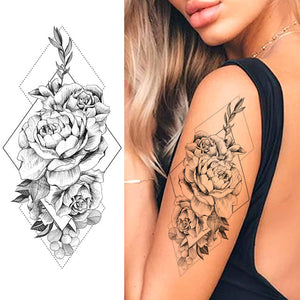 Purple Rose Jewelry Water Transfer Tattoo Stickers Women