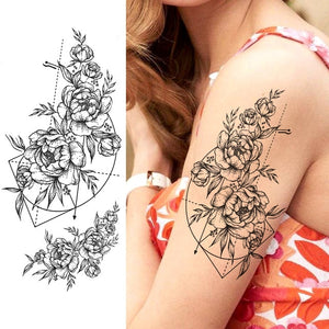 Purple Rose Jewelry Water Transfer Tattoo Stickers Women