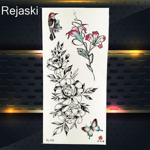 Purple Rose Jewelry Water Transfer Tattoo Stickers Women