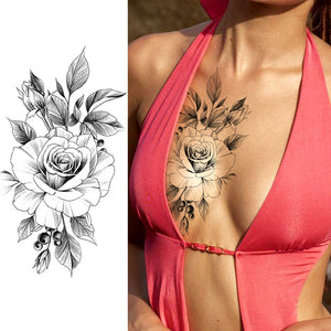Purple Rose Jewelry Water Transfer Tattoo Stickers Women
