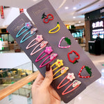 Load image into Gallery viewer, 10/15 Pcs/Set Girls Cute Cartoon Animals Fruit 5 cm Hairpins Children Lovely Hair Clips
