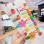 Load image into Gallery viewer, 10/15 Pcs/Set Girls Cute Cartoon Animals Fruit 5 cm Hairpins Children Lovely Hair Clips
