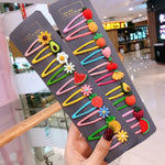 Load image into Gallery viewer, 10/15 Pcs/Set Girls Cute Cartoon Animals Fruit 5 cm Hairpins Children Lovely Hair Clips
