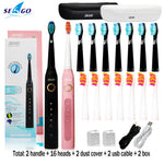 Load image into Gallery viewer, Seago Sonic Electric Toothbrush  Tooth Brushes Replacement Heads Set
