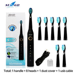 Load image into Gallery viewer, Seago Sonic Electric Toothbrush  Tooth Brushes Replacement Heads Set
