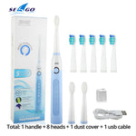 Load image into Gallery viewer, Seago Sonic Electric Toothbrush  Tooth Brushes Replacement Heads Set
