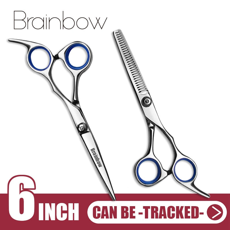 Brainbow 6 inch Cutting Thinning  Styling Tool Hair Scissors Stainless