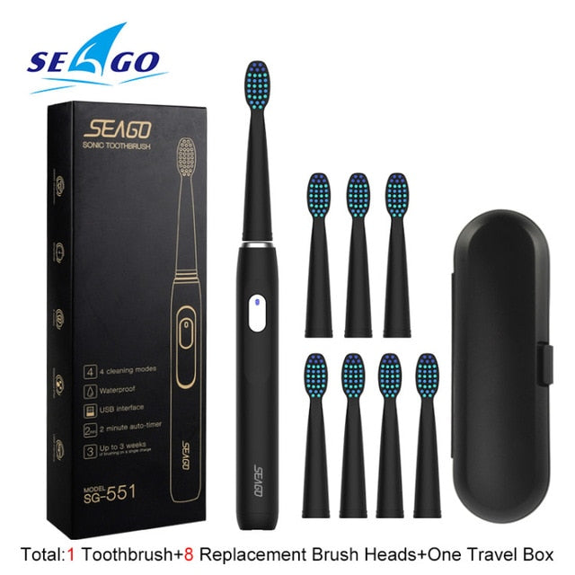 Electric Toothbrush Rechargeable buy one get one free Sonic Toothbrush 4 Mode Travel Toothbrush with 3 Brush Head Gift