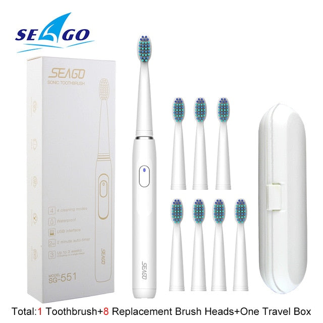 Electric Toothbrush Rechargeable buy one get one free Sonic Toothbrush 4 Mode Travel Toothbrush with 3 Brush Head Gift