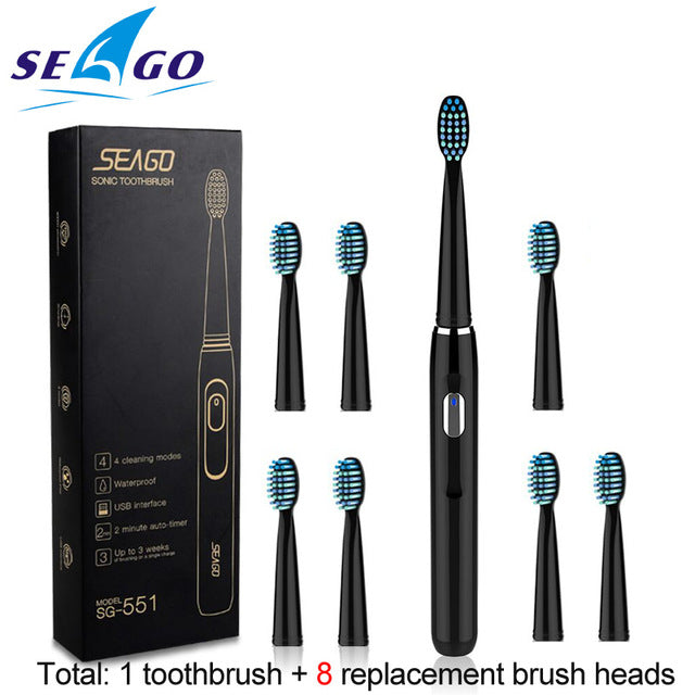 Electric Toothbrush Rechargeable buy one get one free Sonic Toothbrush 4 Mode Travel Toothbrush with 3 Brush Head Gift